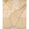 Clayre & Eef Q198.060 Cuvertură de pat 180x250cm cu husă de pernă Patchwork Bej