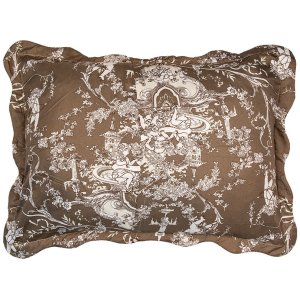 Clayre & Eef Q205.060 Cuvertură de pat 180x250 cm 1x față de pernă 50x70 cm Brown