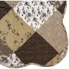 Clayre & Eef Q205.060 Cuvertură de pat 180x250 cm 1x față de pernă 50x70 cm Brown