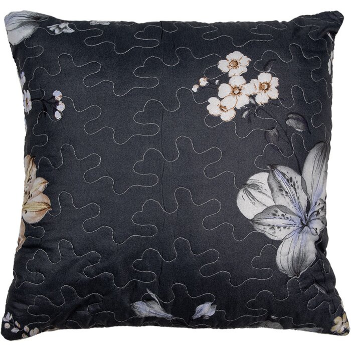 Clayre & Eef Q208.020 Husă de pernă model floral negru 40x40 cm