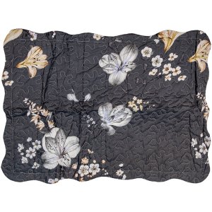 Clayre & Eef Q208.060 Cuvertură de pat 180x250 cm 1 față de pernă 50x70 cm Negru