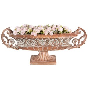 Clayre & Eef 5MG0049 Decorațiune ghiveci de flori aspect antic 81x19x36 cm