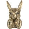 Clayre & Eef 6PR5102 Suport lumânare Rabbit Gold 9x8x15 cm