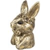 Clayre & Eef 6PR5102 Suport lumânare Rabbit Gold 9x8x15 cm