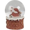 Clayre & Eef 65769 Glob de zăpadă Moș Crăciun cu muzică Ø 10x15 cm