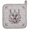 Clayre & Eef GTW45 Potholder Bej Maro Bumbac 20x20 cm Stil rustic