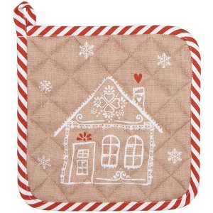 Clayre & Eef GBB45 Potholder Brown White Country...