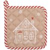 Clayre & Eef GBB45 Potholder Brown White Country style 20x20 cm Bumbac