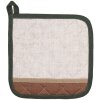 Clayre & Eef LFJ45 Potholder Bej Maro Bumbac 20x20 cm