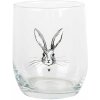 Clayre & Eef RUBGL0001 Pahar de băut Rabbit Transparent Ø 8x9 cm 300 ml