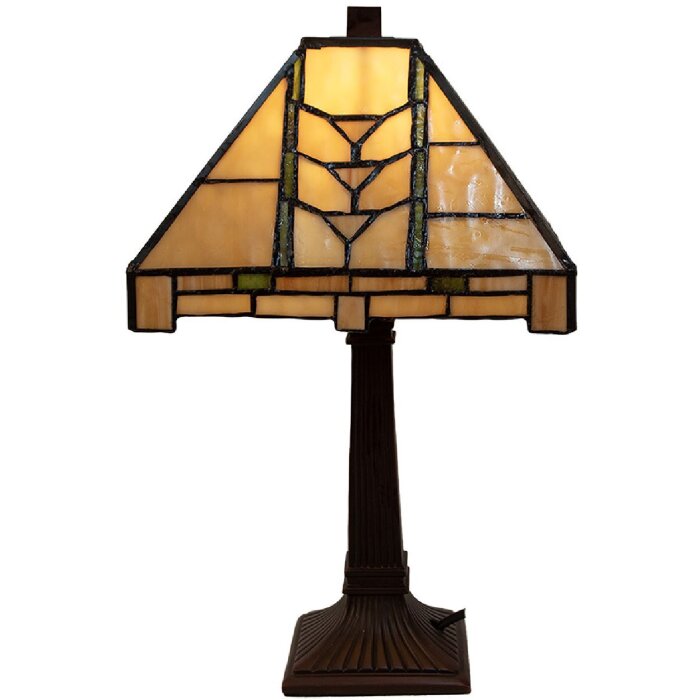 LumiLamp 5LL-5450 Lampă de masă Tiffany 23x23x38 cm E14 max 40W Bej