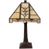 LumiLamp 5LL-5450 Lampă de masă Tiffany 23x23x38 cm E14 max 40W Bej