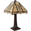 LumiLamp 5LL-5450 Lampă de masă Tiffany 23x23x38 cm E14 max 40W Bej