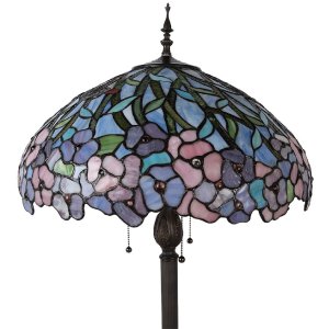 LumiLamp 5LL-5453 Lampă de podea Tiffany Ø 51x165 cm E27/max 3x60W