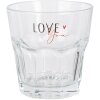 Clayre & Eef BHSGL0012 Pahar Love You Ø 8x8 cm 200 ml Transparent