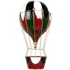 Clayre & Eef 5Y1260 Decorațiune Balon cu aer cald Metal Roșu Verde 31x16x63 cm