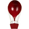 Clayre & Eef 5Y1260 Decorațiune Balon cu aer cald Metal Roșu Verde 31x16x63 cm