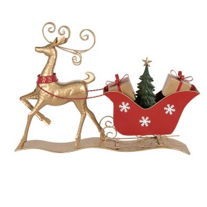 Clayre & Eef 5Y1263 Decorațiune Sleigh Brown Red...