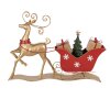 Clayre & Eef 5Y1263 Decorațiune Sleigh Brown Red Metal 70x12x49 cm