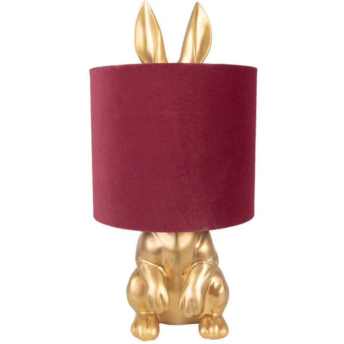 Clayre & Eef 6LMC0027VBU Lampă de masă Gold Red Ø 20x42 cm E27 max 60W