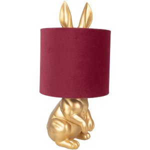 Clayre & Eef 6LMC0027VBU Lampă de masă Gold Red Ø 20x42 cm E27 max 60W