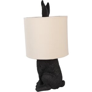 Clayre & Eef 6LMC0099ZVBE Lampă de masă Rabbit Black...