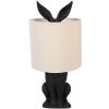 Clayre & Eef 6LMC0099ZVBE Lampă de masă Rabbit Black Beige Ø20x43cm E27 60W