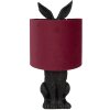 Clayre & Eef 6LMC0099ZVBU Lampă de masă Rabbit Black Red Ø 20x43 cm E27