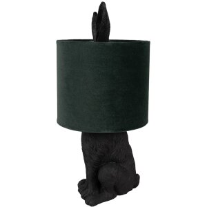 Clayre & Eef 6LMC0099ZVGR Lampă de masă Rabbit negru...