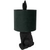 Clayre & Eef 6LMC0099ZVGR Lampă de masă Rabbit negru verde Ø20x43 cm E27 60W