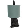 Clayre & Eef 6LMC0099ZVLGR Lampă de masă Rabbit Ø 20x43 cm Verde Negru