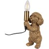 Clayre & Eef 6LMP792 Lampă de masă Dog Gold 11x13x23 cm E14 40W