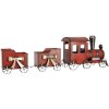 Clayre & Eef 6Y5632 Decorațiune Tren Roșu Metal 94x18x28 cm Stil rustic