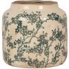 Clayre & Eef 6CE1975S Ghiveci de flori Ceramică bej verde Ø 15x14 cm