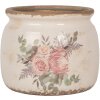 Clayre & Eef 6CE1978M Ghiveci de flori decorat cu motive florale Ø 16x13 cm