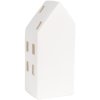 Clayre & Eef 6CE1793 Casă LED din porțelan 7x6x15 cm alb