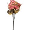 Clayre & Eef 6PL0340 Buchet de flori artificiale Trandafiri roz auriu 18x15x50 cm