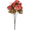 Clayre & Eef 6PL0341 Buchet de flori artificiale Trandafiri roșu auriu 18x15x50 cm