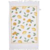 Clayre & Eef CTLEL-1 Prosop de oaspeți Lemon Design alb galben 40x66 cm