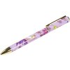 Goldbuch stilou preferat Insignia metal biros floral aur violet roz