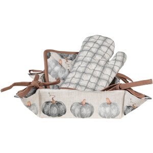 Clayre & Eef CSP47 Coș de pâine Design dovleac 35x35x8 cm