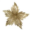 Clayre & Eef 65813 Decorațiune de Crăciun Floare aur Ø 23x5 cm