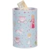 Clayre & Eef 6BL0160 Cutie de bani albastră în stil country Ø 10x15 cm