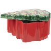 Clayre & Eef 6BL0154 Cutie de conserve Pom de Crăciun verde roșu 15x18x7 cm