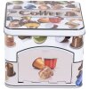 Clayre & Eef 6BL0178 Cutie de conserve cu motive de cafea 15x15x12 cm