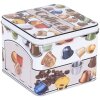 Clayre & Eef 6BL0178 Cutie de conserve cu motive de cafea 15x15x12 cm