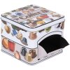 Clayre & Eef 6BL0178 Cutie de conserve cu motive de cafea 15x15x12 cm