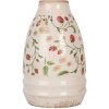 Clayre & Eef 6CE1946S Vază din ceramică bej roșu Ø 17x27 cm Stil rustic