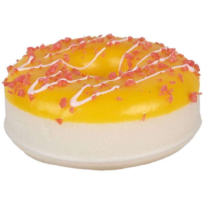 Clayre & Eef 65982 Decorațiune Donut Galben Plastic Ø 8x3 cm