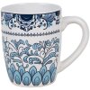 Clayre & Eef 6CEMU0166 Cană albă albastră ceramică Boho 300 ml 12x8x10 cm